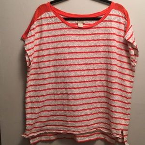 🍂🍁Lucky Brand Orange Lace Plus Size Top